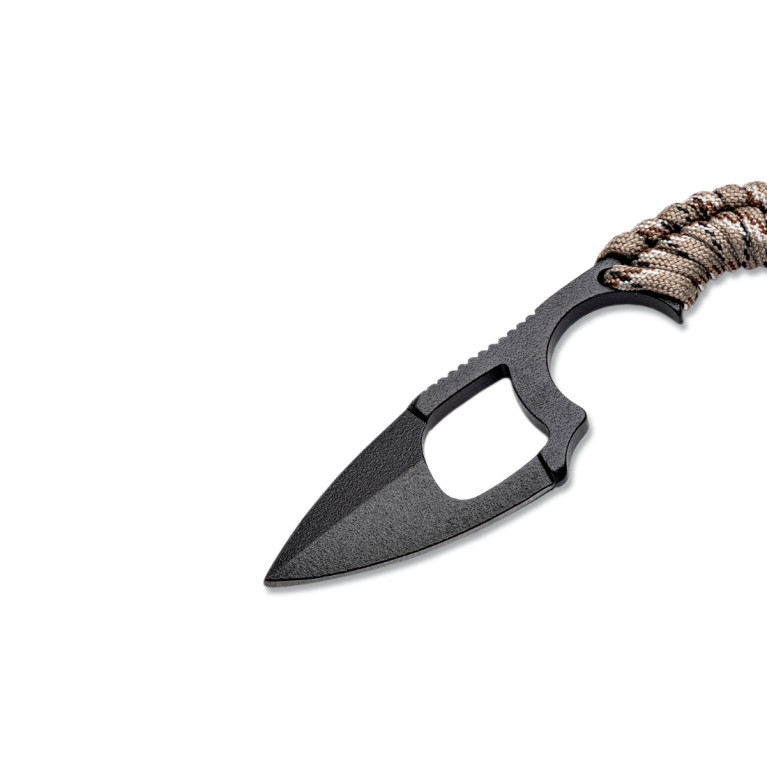 COUTEAU DE SURVIE KRILL WILDSTEER PARACORDE DESERT CAMO LAME EVIDÉE