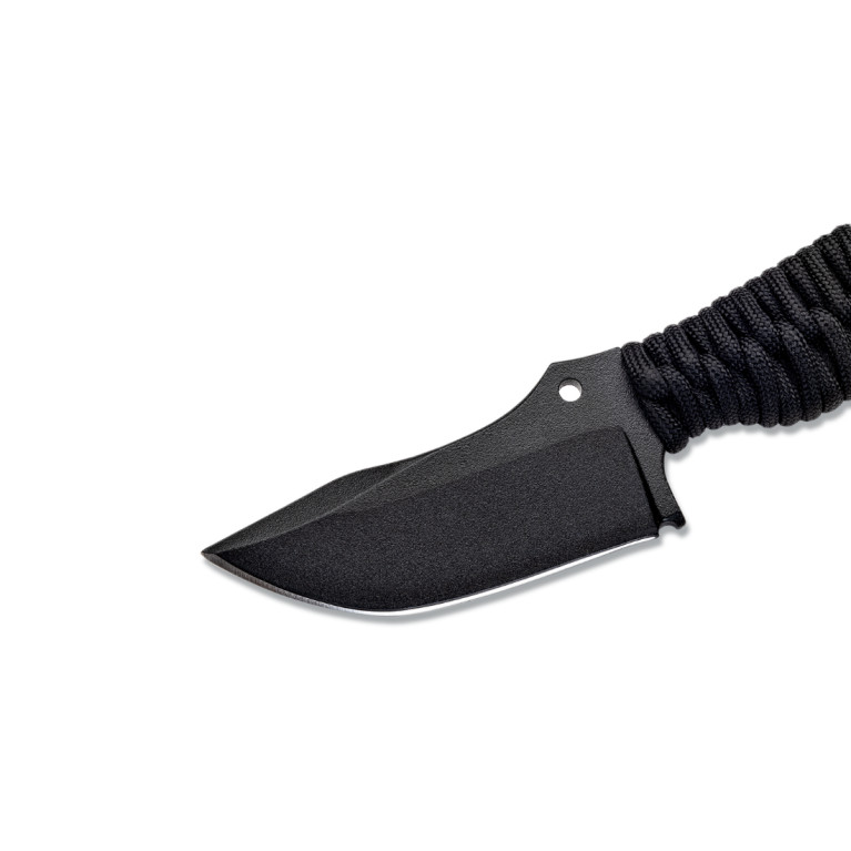 COUTEAU DE SURVIE KARLICAN WILDSTEER MANCHE PARACORDE LAME EPOXY NOIRE