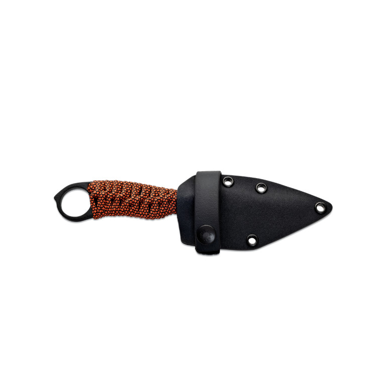 COUTEAU DE SURVIE KARLICAN WILDSTEER MANCHE PARACORDE LAME EPOXY NOIRE