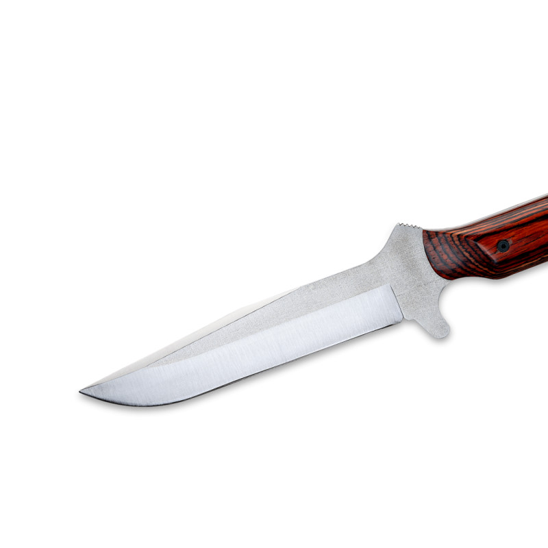 COUTEAU DE CHASSE TX-H WILDSTEER MANCHE PAKAWOOD COCOBOLO LAME BROSSÉE