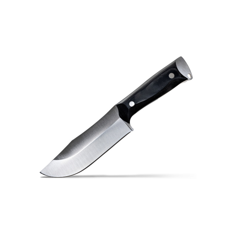 COUTEAU DE CHASSE KODIAK-H WILDSTEER MANCHE MICARTA NOIR LAME BROSSÉE