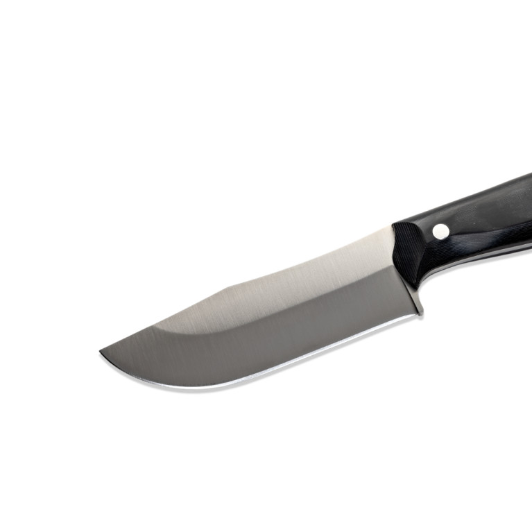 COUTEAU DE CHASSE KODIAK-H WILDSTEER MANCHE MICARTA NOIR LAME BROSSÉE