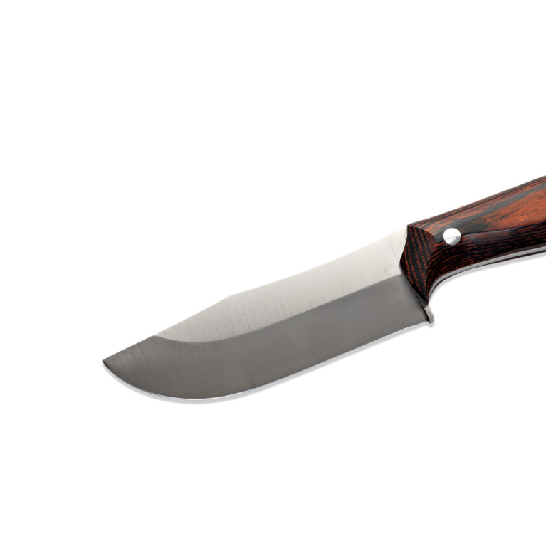 COUTEAU DE CHASSE KODIAK-H WILDSTEER MANCHE MICARTA NOIR LAME BROSSÉE