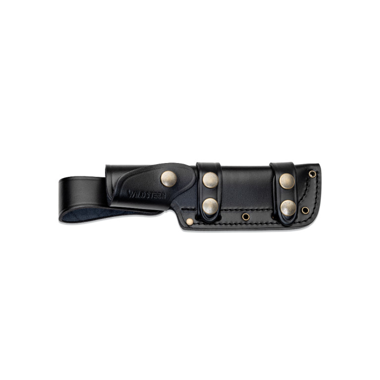 COUTEAU DE CHASSE KODIAK-H WILDSTEER MANCHE MICARTA NOIR LAME BROSSÉE