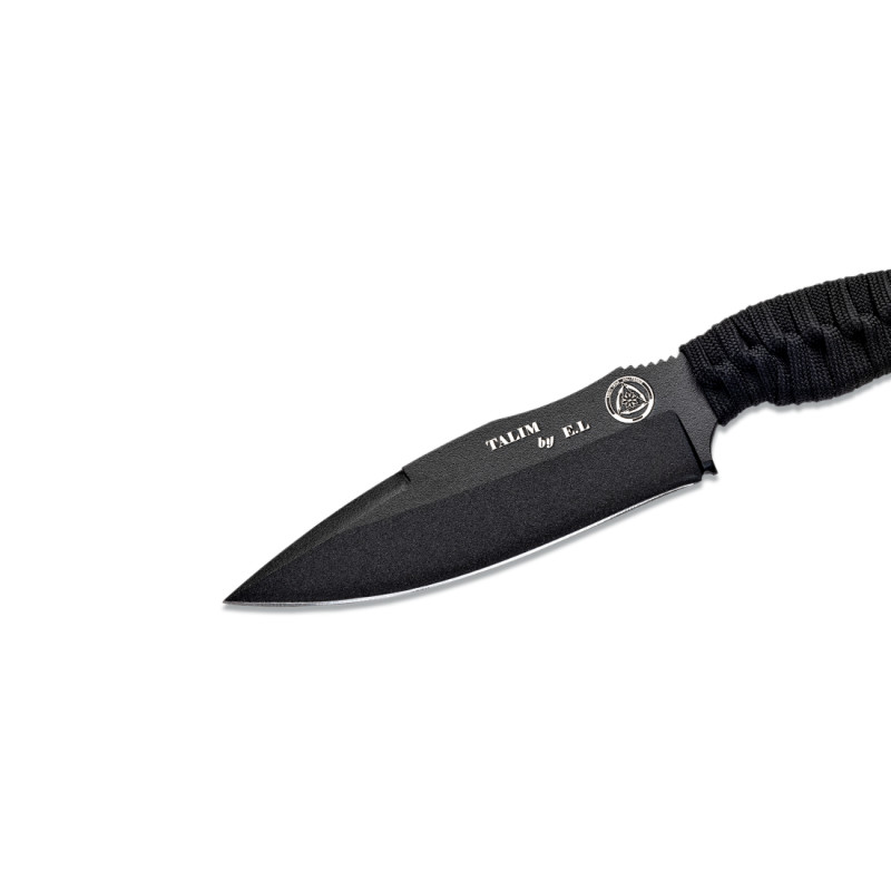 COUTEAU TACTIQUE TALIM WILDSTEER MANCHE PARACORDE NOIR LAME EPOXY NOIRE