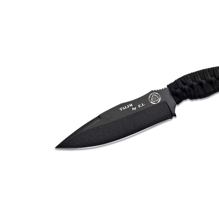 COUTEAU TACTIQUE TALIM WILDSTEER MANCHE PARACORDE NOIR LAME EPOXY NOIRE