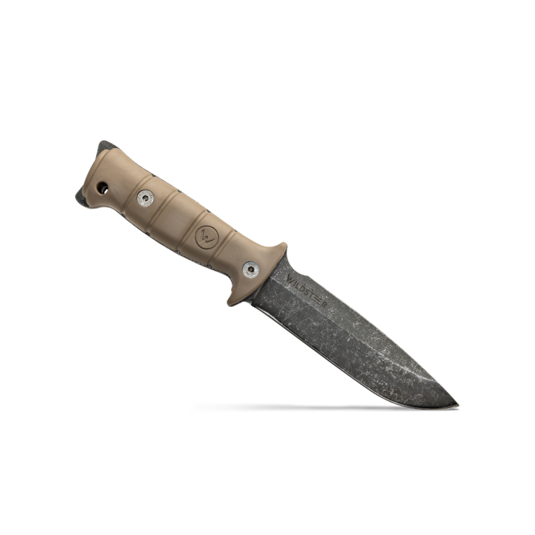 COUTEAU DE COMBAT WILDSTEER TARASCO 13 RDP MANCHE COYOTE LAME STONEWASH