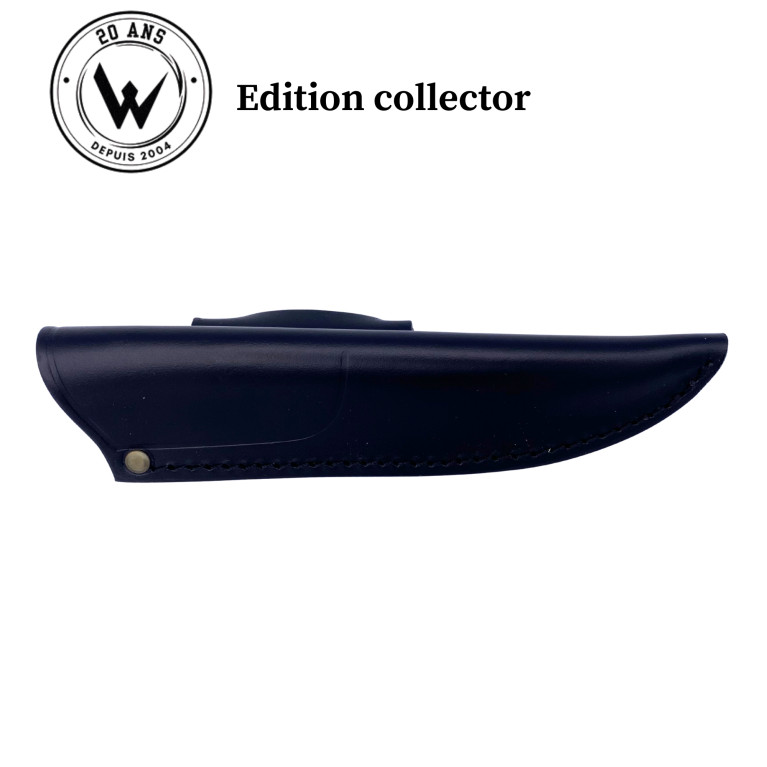COUTEAU DE CHASSE WILDSTEER EDITION COLLECTOR BABY WILD MANCHE MICARTA LAME EPOXY NOIRE