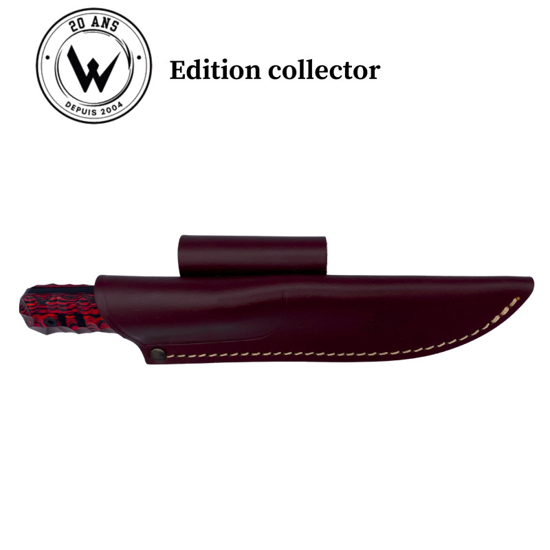 COUTEAU DE CHASSE WILDSTEER EDITION COLLECTOR BABY WILD MANCHE PACAWOOD COCOBOLO LAME EPOXY NOIRE