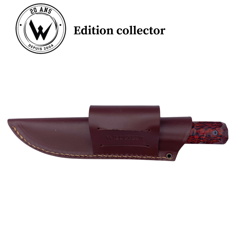 COUTEAU DE CHASSE WILDSTEER EDITION COLLECTOR BABY WILD MANCHE PACAWOOD COCOBOLO LAME EPOXY NOIRE