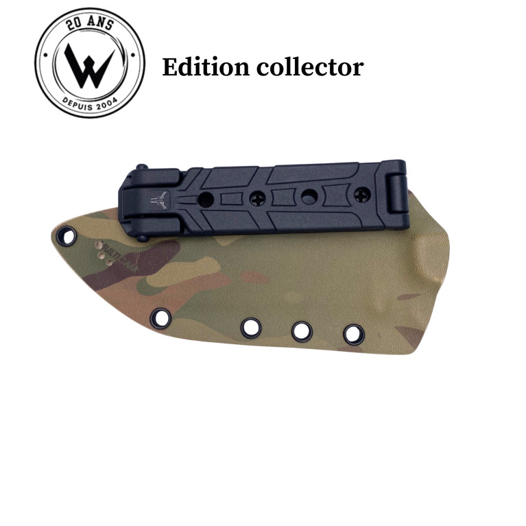 COUTEAU OUTDOOR WILDSTEER NG 69 SPECIAL 20 ANS LAME STONEWASH MANCHE PARACORDE MULTICAM