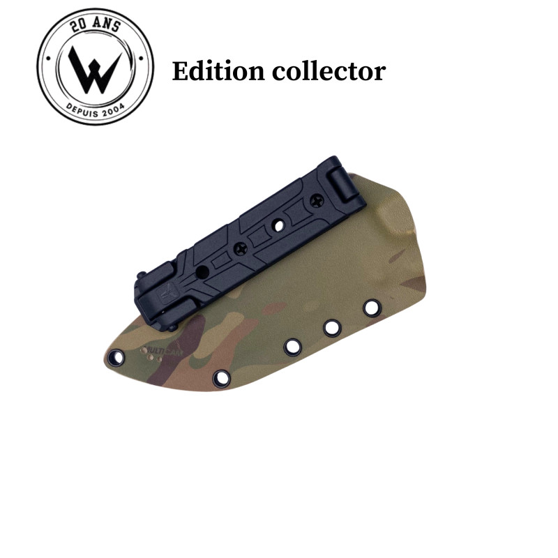 COUTEAU OUTDOOR WILDSTEER NG 69 SPECIAL 20 ANS LAME STONEWASH MANCHE PARACORDE MULTICAM