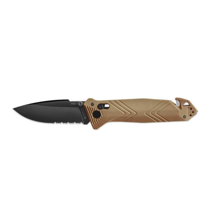 COUTEAU ARMÉE FRANCAISE CAC SERRATION PA6 VENGEUR TAN