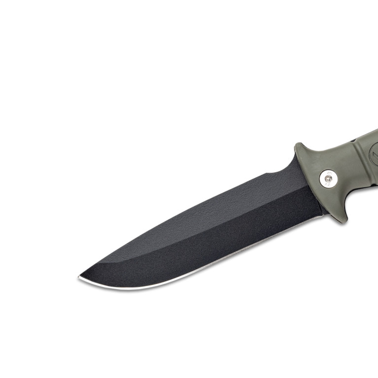 COUTEAU DE SURVIE TARASCO WILDSTEER MANCHE KAKI LAME EPOXY NOIRE