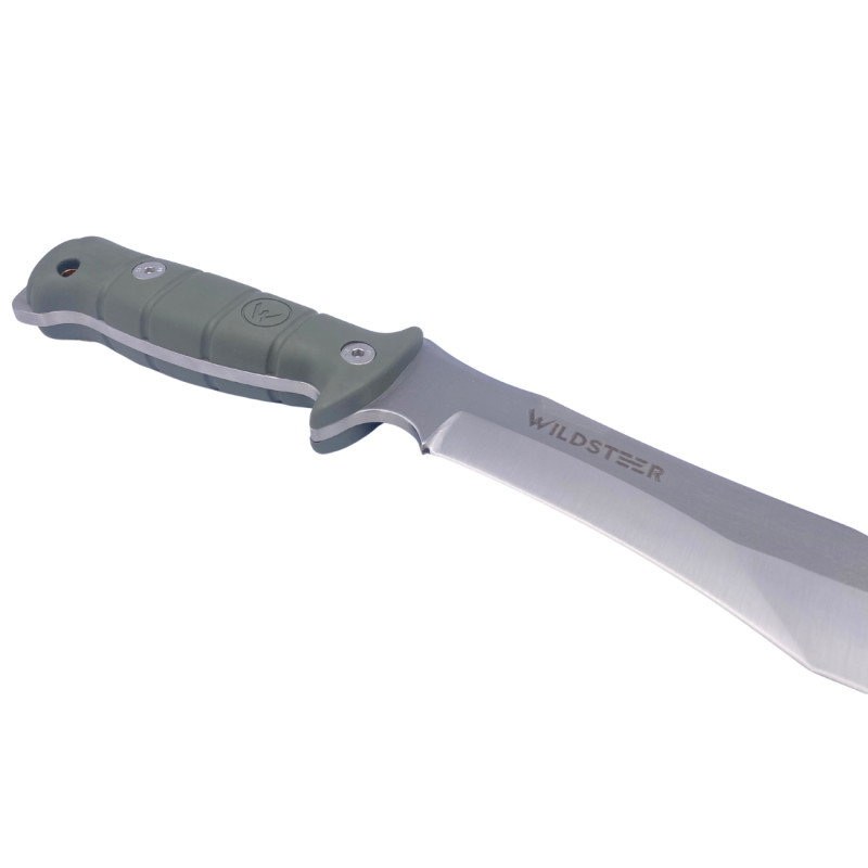 MACHETTE JUNGLE WILDSTEER MANCHE VERT LAME BROSSÉE