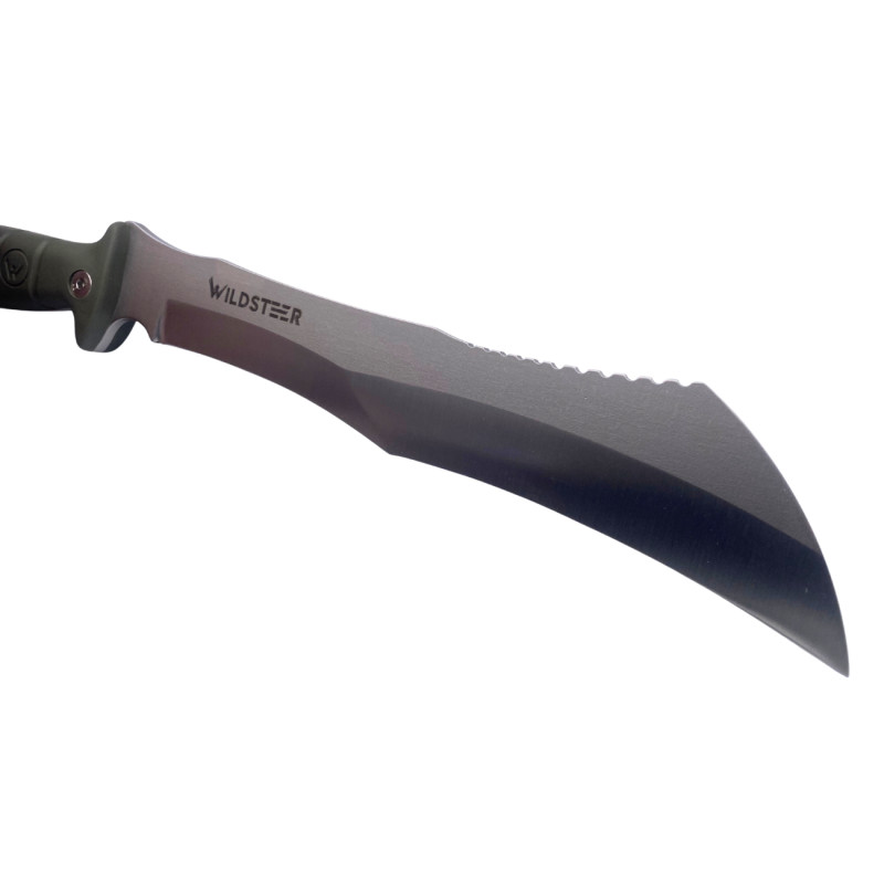 MACHETTE JUNGLE WILDSTEER MANCHE VERT LAME BROSSÉE