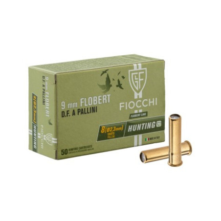 CARTOUCHES FIOCCHI C/9 MM FLOBERT PLOMBS DE 7,5 - BOITE DE 50