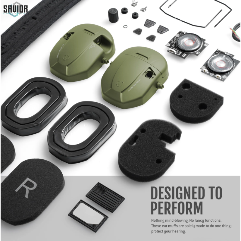 CASQUE ANTI-BRUIT ELECTRONIQUES SAVIOR OD Green