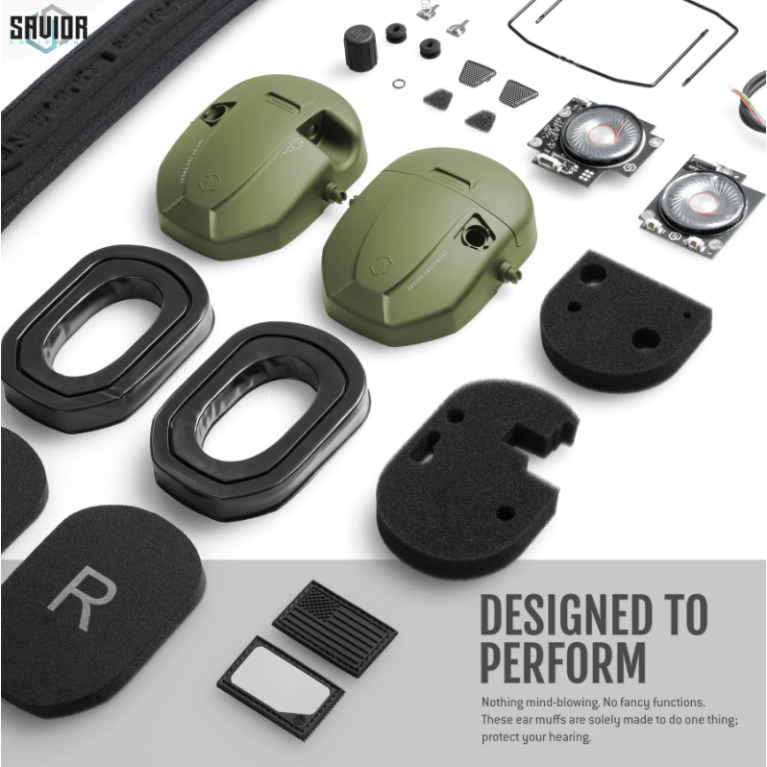 CASQUE ANTI-BRUIT ELECTRONIQUES SAVIOR OD Green