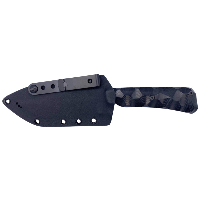 COUTEAU SKELET WILDSTEER MANCHE MICARTA NOIR TOXIFIÉ LAME NOIRE