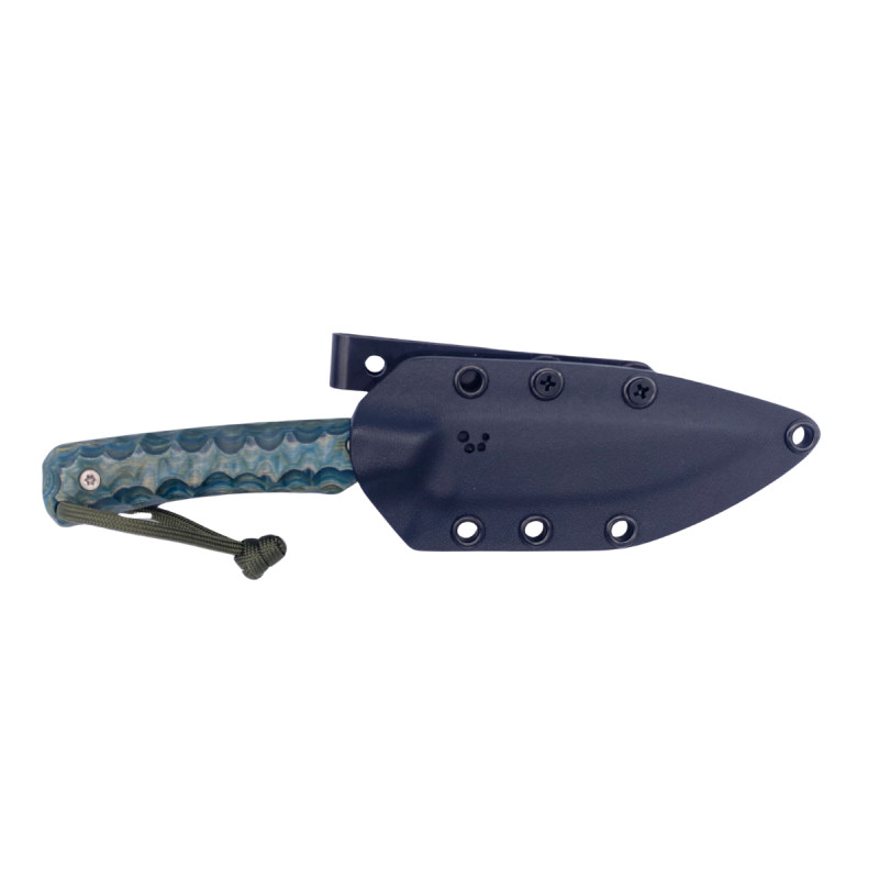 COUTEAU OUTDOOR TROLL WILDSTEER MANCHE PAKAWOOD VERT TOXIFIÉ LAME EPOXY NOIRE