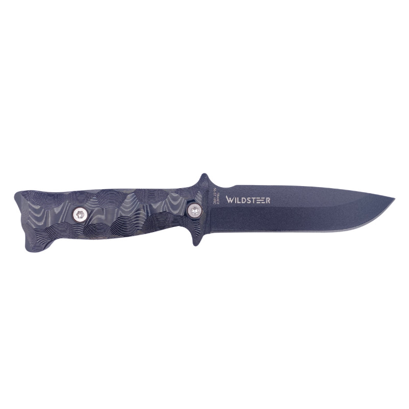 COUTEAU DE SURVIE TARASCO WILDSTEER MANCHE MICARTA LAME EPOXY NOIRE