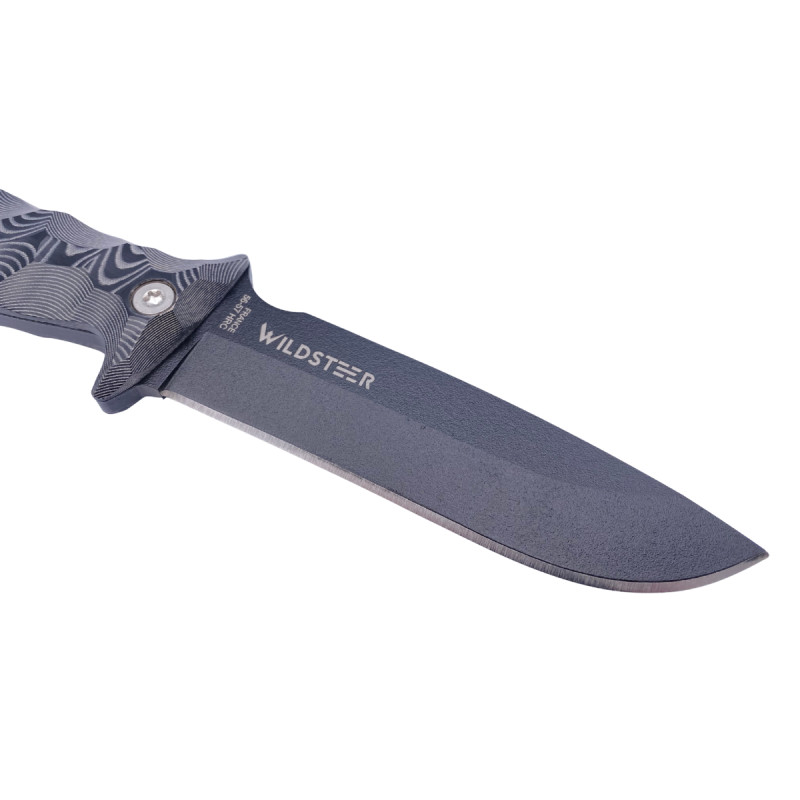 COUTEAU DE SURVIE TARASCO WILDSTEER MANCHE MICARTA LAME EPOXY NOIRE