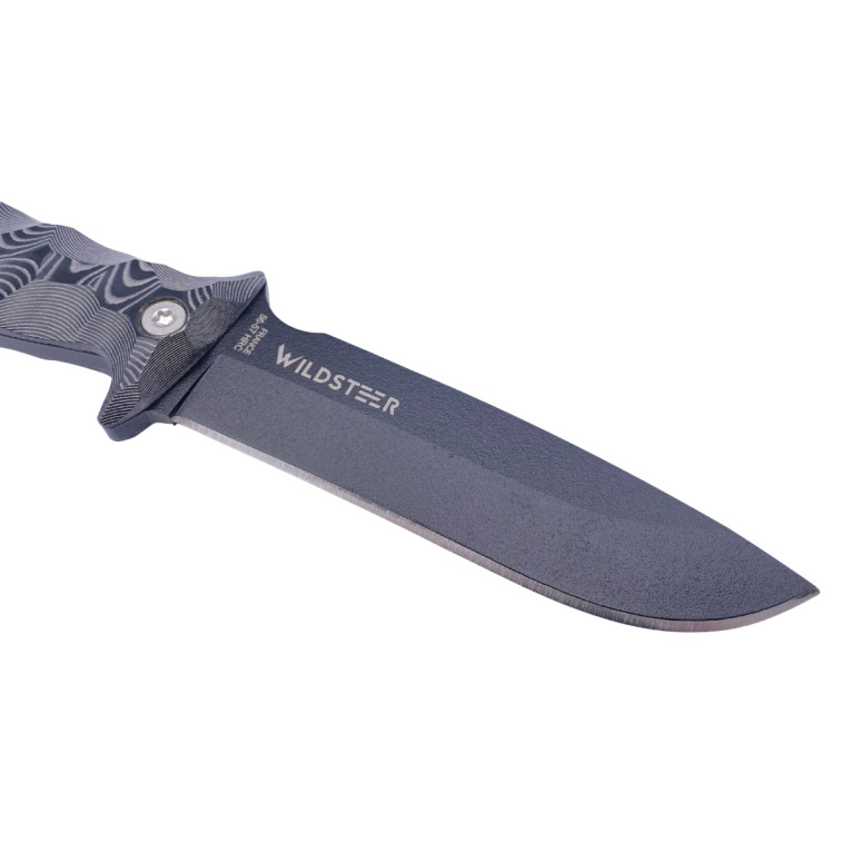 COUTEAU DE SURVIE TARASCO WILDSTEER MANCHE MICARTA LAME EPOXY NOIRE