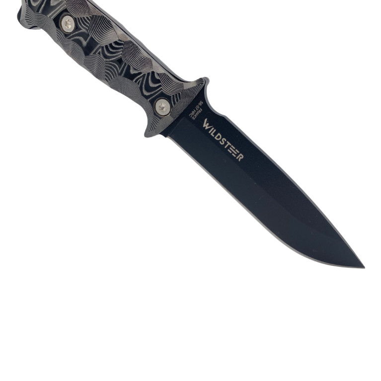 COUTEAU DE SURVIE TARASCO WILDSTEER MANCHE MICARTA LAME EPOXY NOIRE