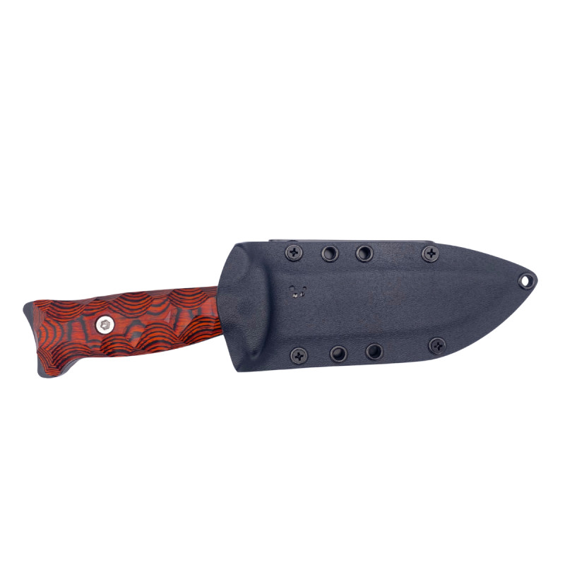 COUTEAU DE SURVIE TARASCO WILDSTEER MANCHE PAKAWOOD COCOBOLO TOXIFIÉ LAME EPOXY NOIRE
