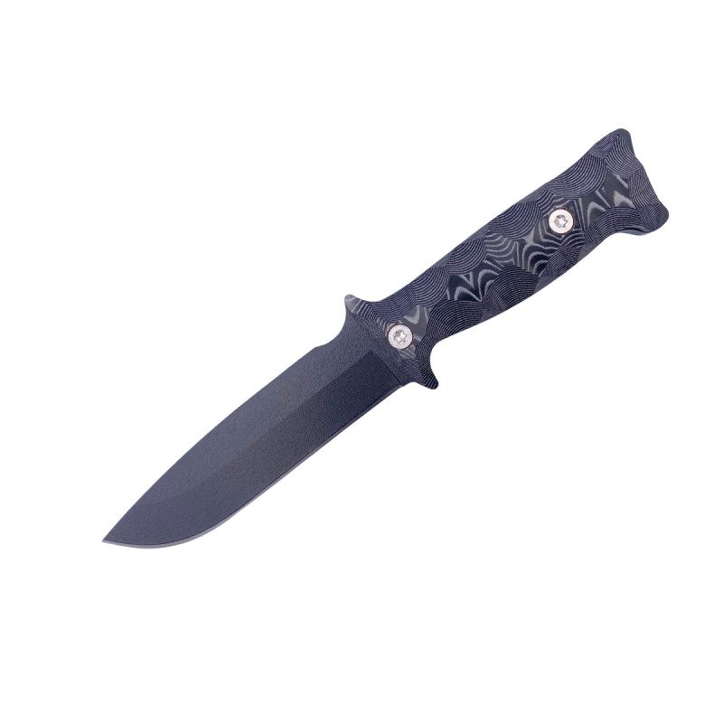 COUTEAU DE SURVIE TARASCO WILDSTEER MANCHE MICARTA LAME EPOXY NOIRE