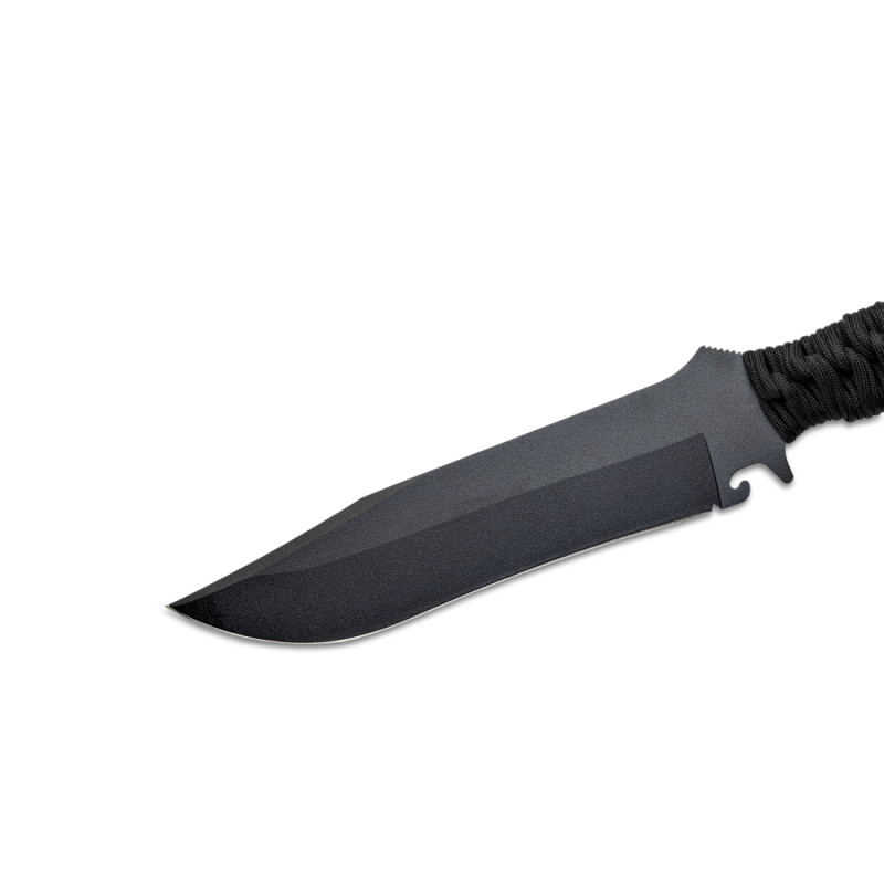 COUTEAU TX BOWIE WILDSTEER PARACORDE ET NOIRE LAME