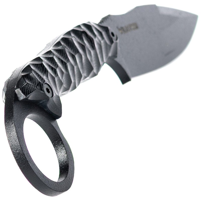 COUTEAU TACTIQUE TALIM WILDSTEER MANCHE MICARTA NOIR LAME EPOXY NOIRE