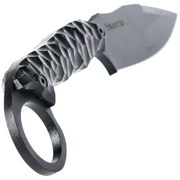 COUTEAU TACTIQUE TALIM WILDSTEER MANCHE MICARTA NOIR LAME EPOXY NOIRE