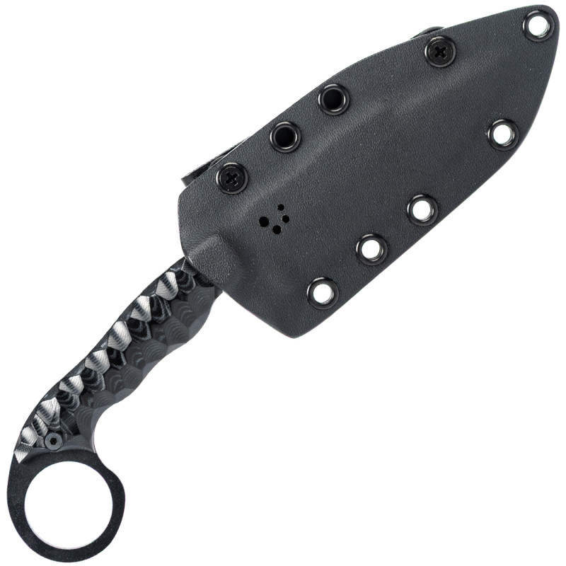 COUTEAU TACTIQUE TALIM WILDSTEER MANCHE MICARTA NOIR LAME EPOXY NOIRE