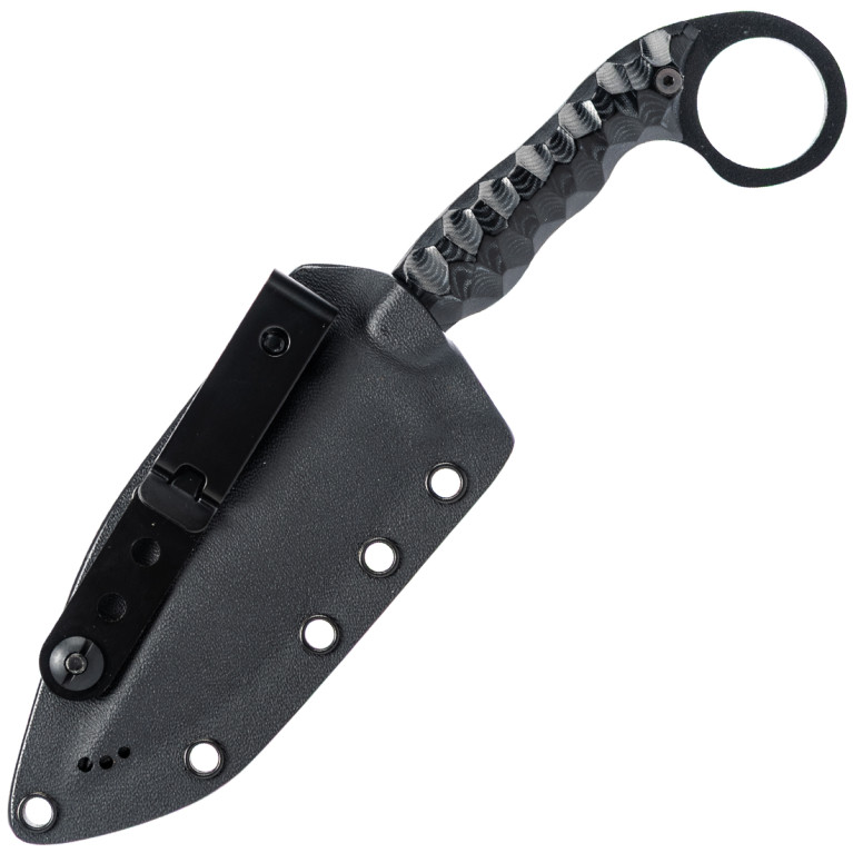 COUTEAU TACTIQUE TALIM WILDSTEER MANCHE MICARTA NOIR LAME EPOXY NOIRE