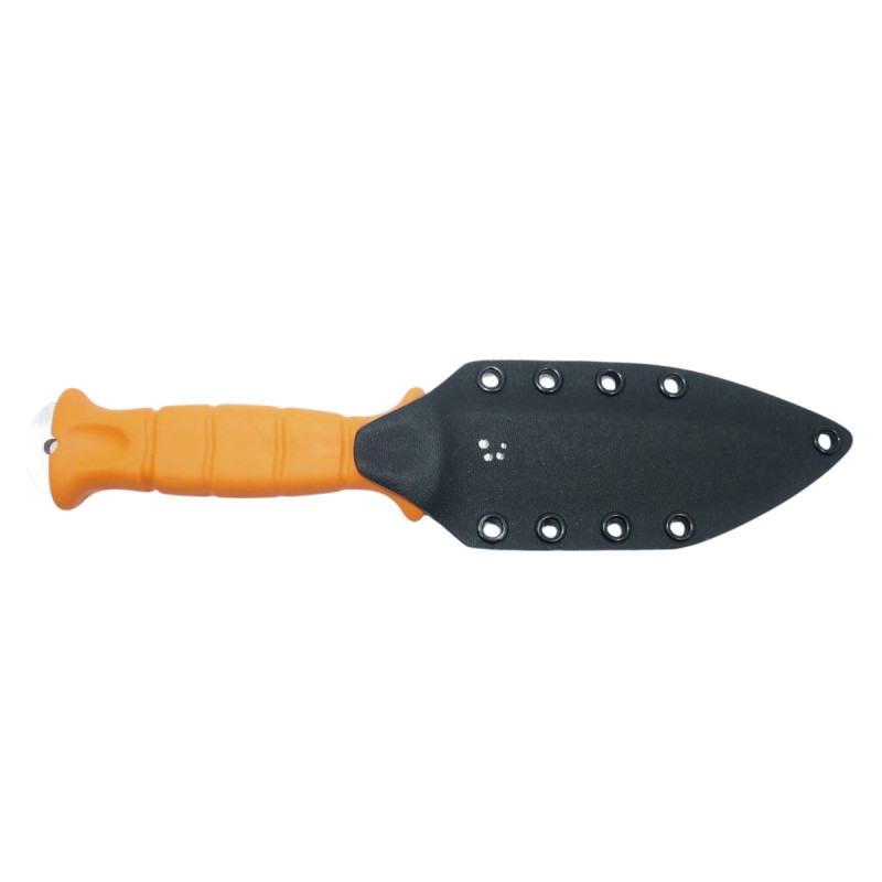 COUTEAU DE SURVIE MT55 WILDSTEER MANCHE ORANGE LAME BROSSÉE