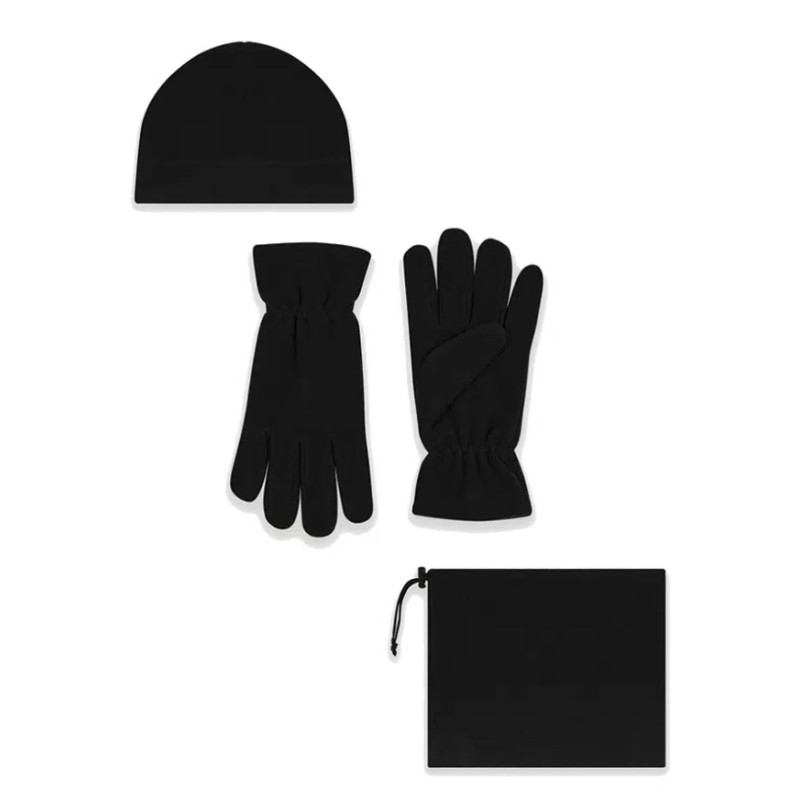 KIT POLAIRE (GANTS/BONNET/TOUR DE COUR) NOIR