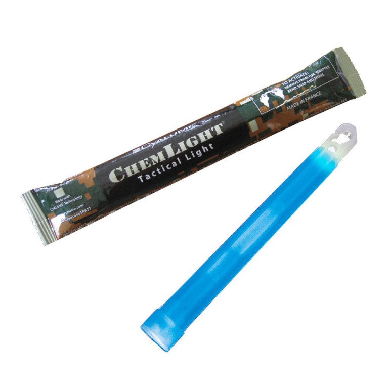 Bâton lumineux ChemLight® 15 cm - 8 heures bleu