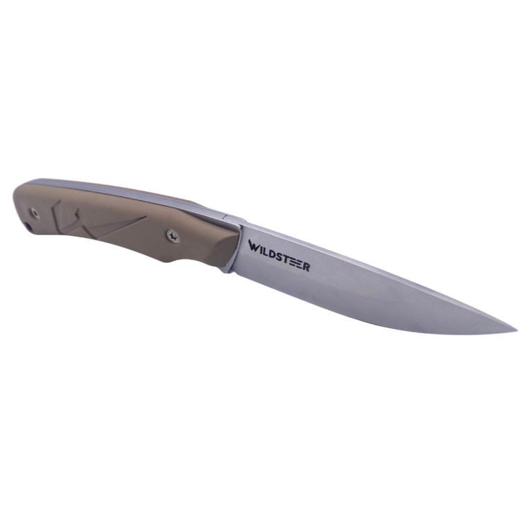 COUTEAU DE POCHE TROLL WILDSTEER PLIANT MANCHE COYOTE LAME BROSSÉE