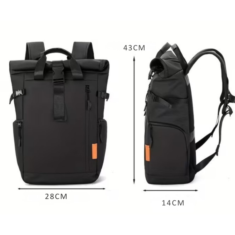 SAC A DOS ÉTANCHE NOIR 25L