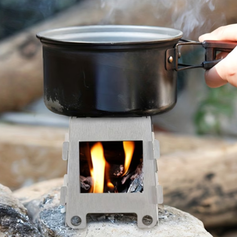 RÉCHAUD À BOIS ULTRA COMPACT BUSHCRAFT ACIER INOXIDABLE