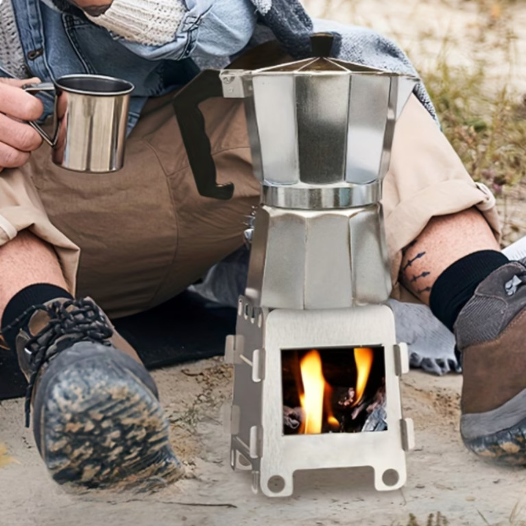 RÉCHAUD À BOIS ULTRA COMPACT BUSHCRAFT ACIER INOXIDABLE