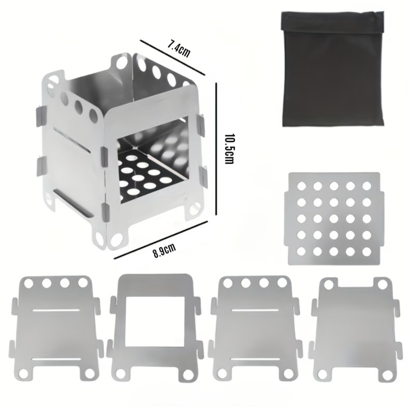 RÉCHAUD À BOIS ULTRA COMPACT BUSHCRAFT ACIER INOXIDABLE