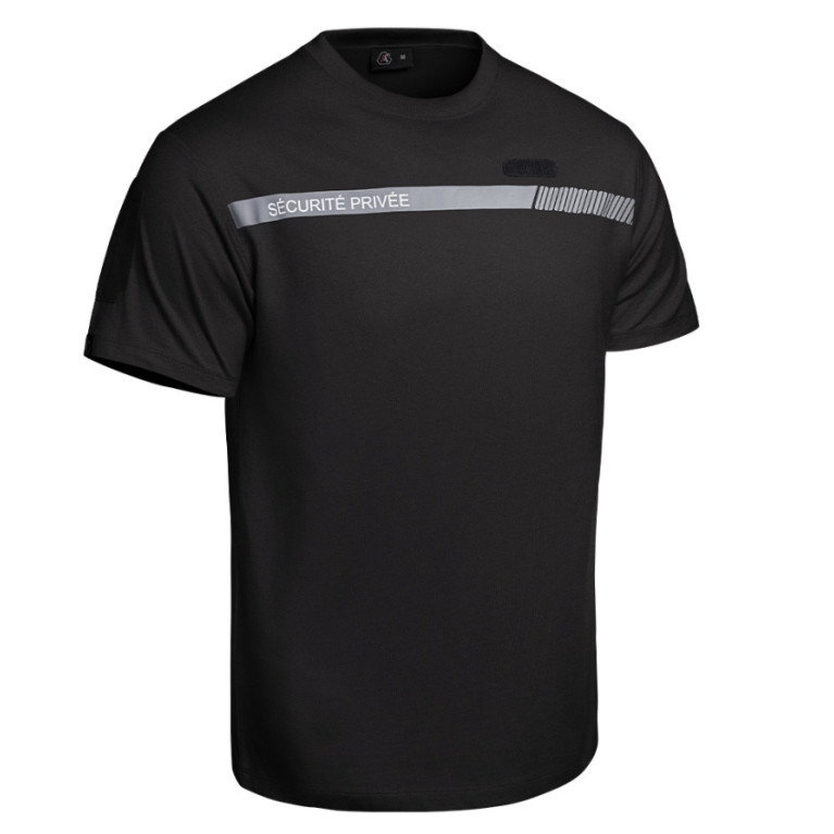 T-SHIRT SÉCU-ONE A10 ÉQUIPMENT SÉCURITÉ PRIVÉ NOIR