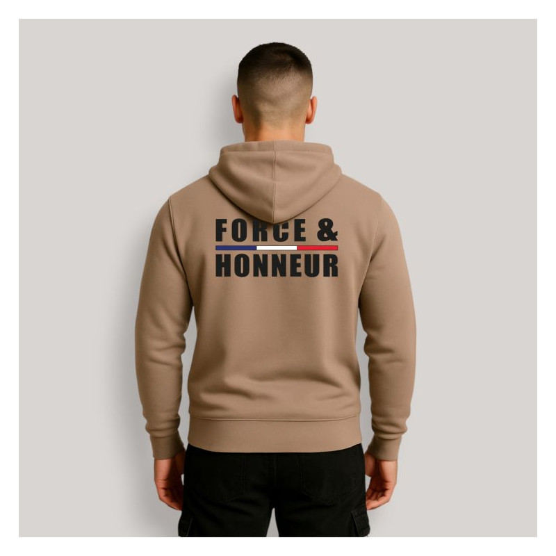 SWEAT SHIRT FORCE & HONNEUR FRANCE SUMMIT OUTDOOR MOKA