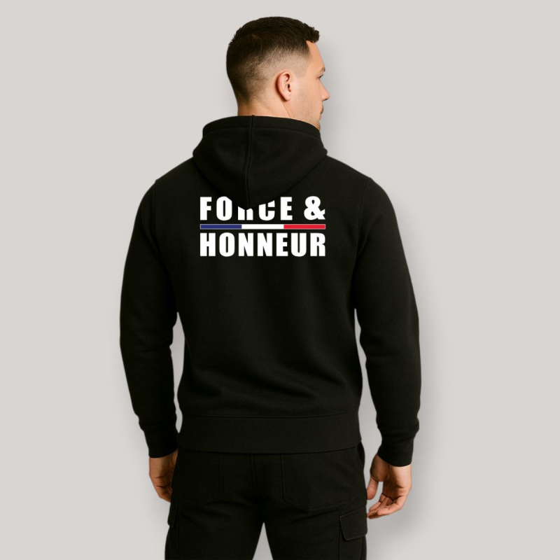 SWEAT SHIRT FORCE & HONNEUR FRANCE SUMMIT OUTDOOR NOIR