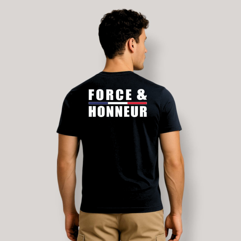 T-SHIRT FORCE & HONNEUR SUMMIT NOIR