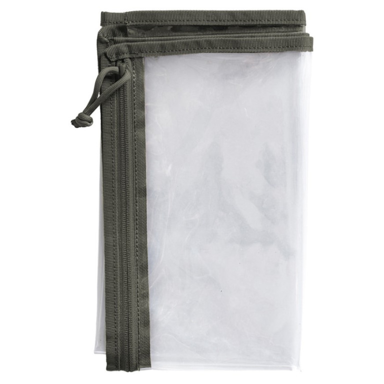 Porte-carte transparent Expédition vert olive
