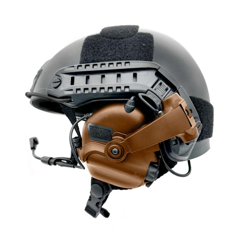 Casque de Tir EARMOR M32X MOD4 avec support casque FAST / ARC - Coyote